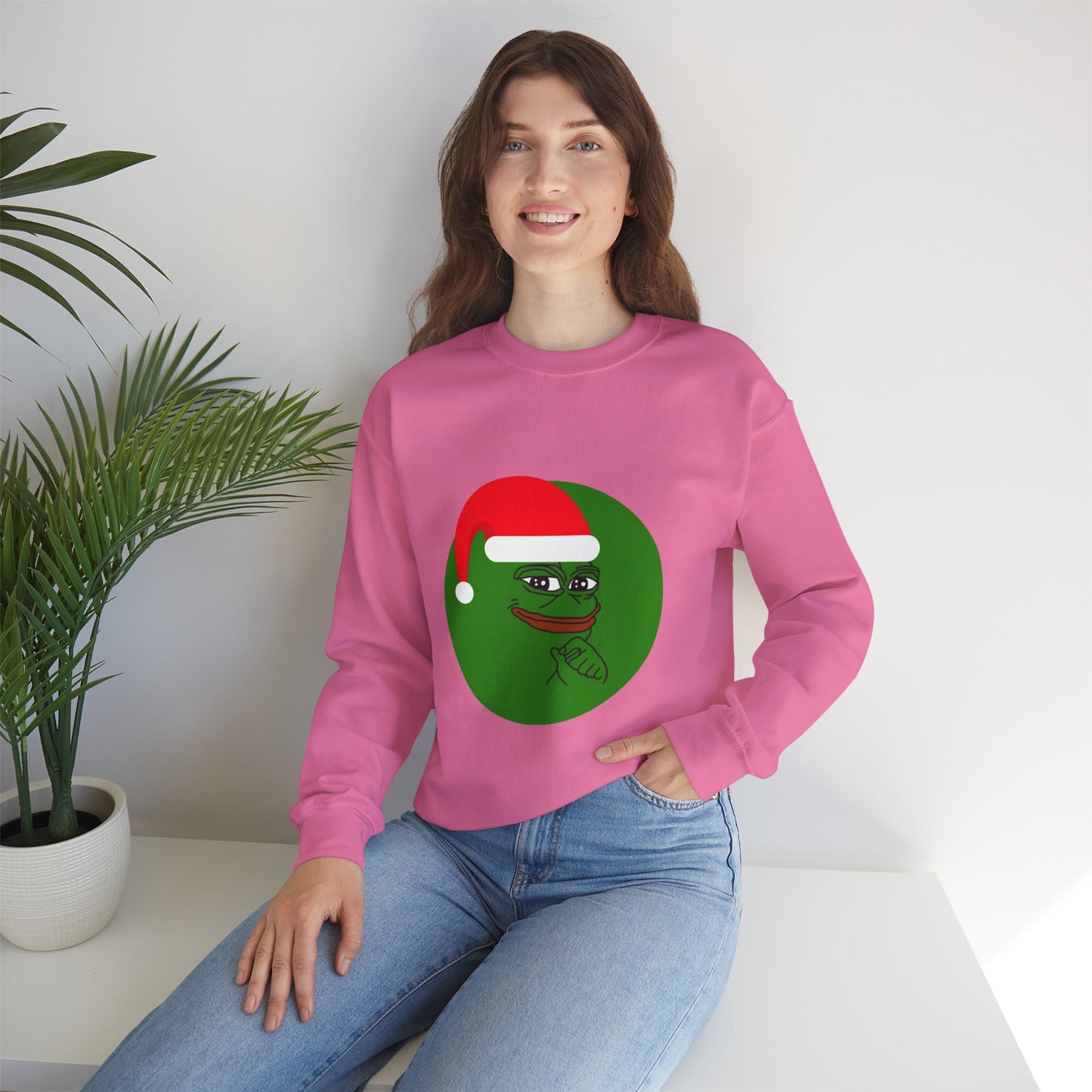 Unisex Pepe Crypto Coin Sweatshirt and Hoodie, Gift for Her, Gift for Him, Gift for Dad, Gift for love, Christmas, Digital Prints, Gift