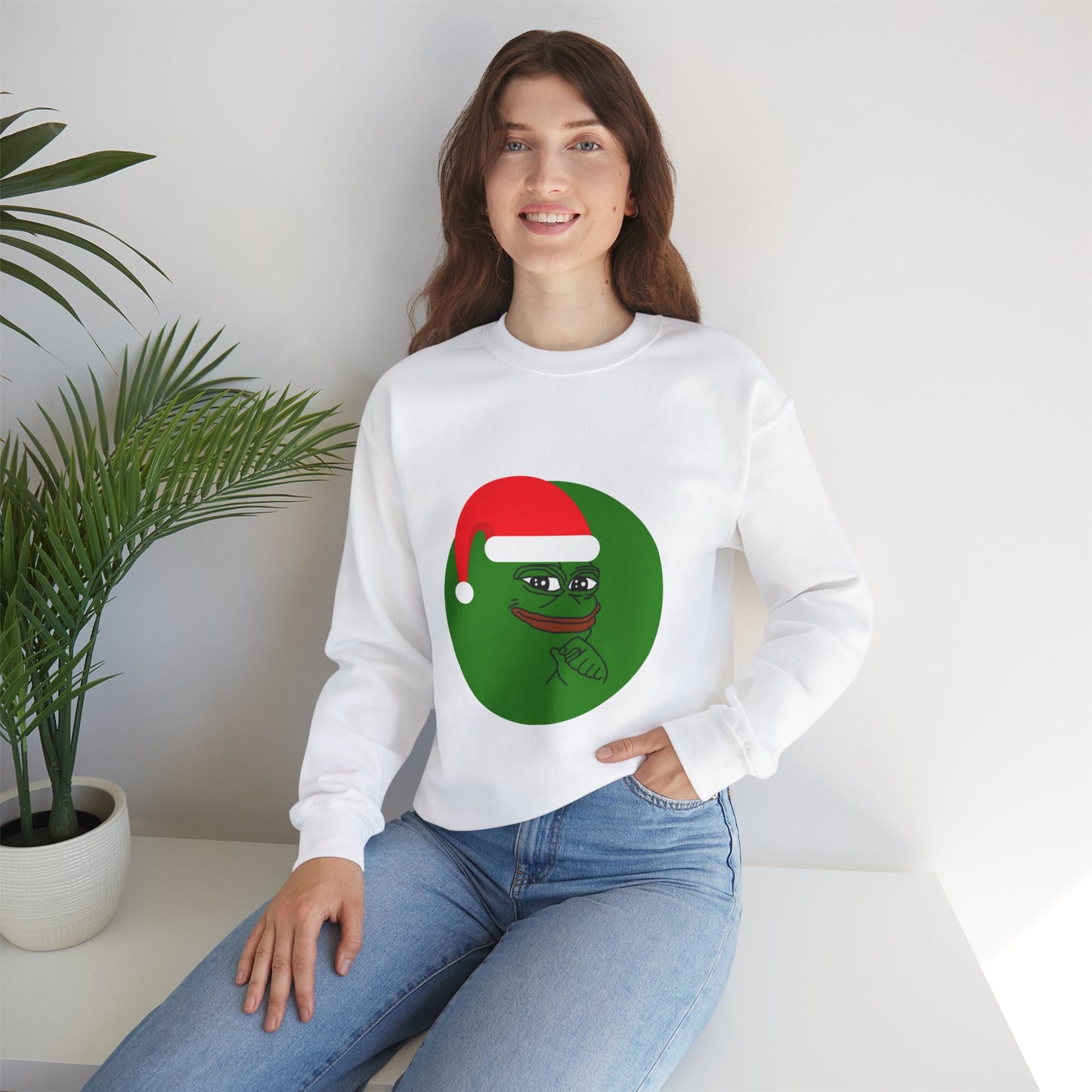 Unisex Pepe Crypto Coin Sweatshirt and Hoodie, Gift for Her, Gift for Him, Gift for Dad, Gift for love, Christmas, Digital Prints, Gift